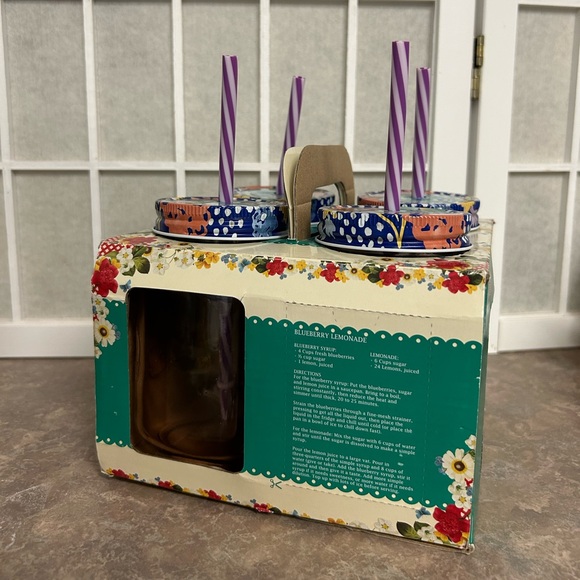 The Pioneer Woman Rosewater Mason Jar Drinking Glasses - Picture 9 of 11